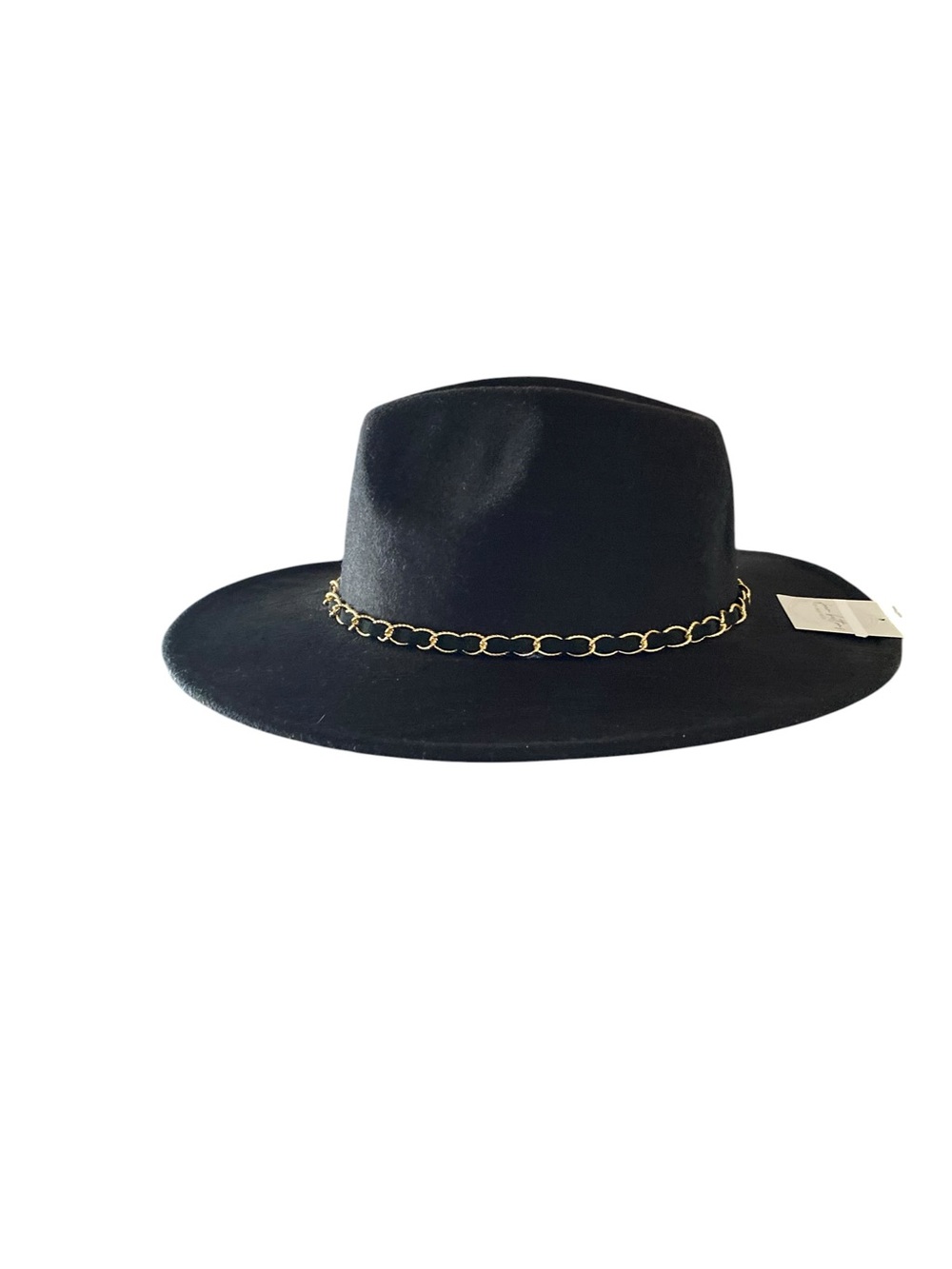 NEW Four Buttons by San Diego Hat Company Black Suede Chain Link Fedora - Picture 4 of 7